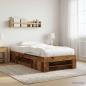 Preview: ARDEBO.de - Bettgestell mit Stauraum Altholz 80 x 200 cm Holzwerkstoff