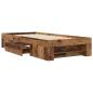 Preview: Bettgestell mit Stauraum Altholz 80 x 200 cm Holzwerkstoff
