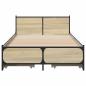 Preview: Bettgestell mit Kopfteil Sonoma-Eiche 80 x 200 cm Holzwerkstoff