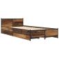 Preview: Bettgestell mit Kopfteil Altholz 80 x 200 cm Holzwerkstoff