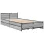 Preview: Bettgestell mit Kopfteil Grau Sonoma 80 x 200 cm Holzwerkstoff