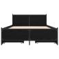 Preview: Bettgestell mit Kopfteil Mit Rad Schwarze Eiche 80 x 200 cm