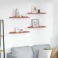 Preview: ARDEBO.de - Wandregal 4 stk. Rot 60 x 9 x 3 cm Holzwerkstoff