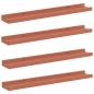 Preview: Wandregal 4 stk. Rot 60 x 9 x 3 cm Holzwerkstoff