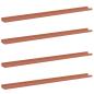 Preview: Wandregal Wandhalterung 4 Stk. Rot 115 x 9 x 3 cm Holzwerkstoff