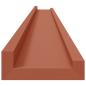Preview: Wandregal Wandhalterung 4 Stk. Rot 115 x 9 x 3 cm Holzwerkstoff