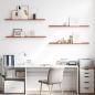 Preview: Wandregal Wandhalterung 4 Stk. Rot 115 x 9 x 3 cm Holzwerkstoff