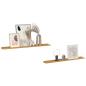 Preview: Wandregal 2 stk. Beige 100 x 9 x 3 cm Holzwerkstoff