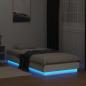 Preview: Bettgestell mit LED Weiß 80 x 200 cm Holzwerkstoff