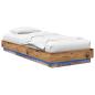Preview: Bettgestell mit LED Altholz 80 x 200 cm Holzwerkstoff