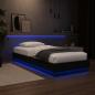 Preview: ARDEBO.de - Bettgestell mit LED Schwarze Eiche 80 x 200 cm Holzwerkstoff