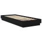 Preview: Bettgestell mit LED Schwarze Eiche 80 x 200 cm Holzwerkstoff