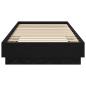 Preview: Bettgestell mit LED Schwarze Eiche 80 x 200 cm Holzwerkstoff