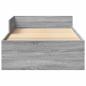 Preview: Bettgestell mit Kopfteil Sonoma-Grau 80 x 200 cm Holzwerkstoff