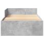 Preview: Bettgestell mit Kopfteil Betongrau 80 x 200 cm Holzwerkstoff