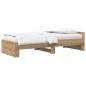 Preview: Bettgestell mit Kopfteil Artisan-Eiche 80 x 200 cm