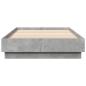 Preview: Bodenbettgestell Betongrau 80 x 200 cm Holzwerkstoff