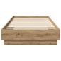 Preview: Bodenbettgestell Artisan-Eiche 80 x 200 cm Holzwerkstoff