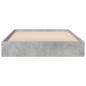 Preview: Bodenbettgestell Betongrau 80 x 200 cm Holzwerkstoff