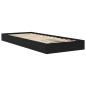Preview: Bodenbettgestell Schwarz Eichen-Optik 80 x 200 cm Holzwerkstoff