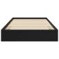 Preview: Bodenbettgestell Schwarz Eichen-Optik 80 x 200 cm Holzwerkstoff