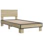 Preview: Bettgestell mit Kopfteil Sonoma-Eiche 80 x 200 cm Holzwerkstoff