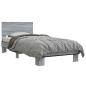 Preview: Bettgestell mit Kopfteil Grau Sonoma 80 x 200 cm Holzwerkstoff