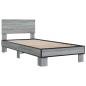 Preview: Bettgestell mit Kopfteil Grau Sonoma 80 x 200 cm Holzwerkstoff