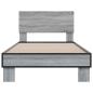 Preview: Bettgestell mit Kopfteil Grau Sonoma 80 x 200 cm Holzwerkstoff