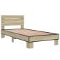 Preview: Bettgestell mit Kopfteil Sonoma-Eiche 80 x 200 cm Holzwerkstoff