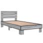 Preview: Bettgestell mit Kopfteil Grau Sonoma 80 x 200 cm Holzwerkstoff