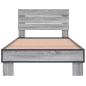 Preview: Bettgestell mit Kopfteil Grau Sonoma 80 x 200 cm Holzwerkstoff