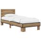 Preview: Bettgestell mit Kopfteil Artisan-Eiche 80 x 200 cm