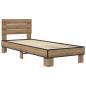 Preview: Bettgestell mit Kopfteil Artisan-Eiche 80 x 200 cm
