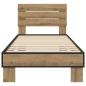 Preview: Bettgestell mit Kopfteil Artisan-Eiche 80 x 200 cm