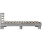 Preview: Bettgestell mit Kopfteil Grau Sonoma 80 x 200 cm Holzwerkstoff
