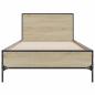 Preview: Bettgestell mit Kopfteil Sonoma-Eiche 80 x 200 cm Holzwerkstoff