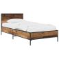 Preview: Bettgestell mit Kopfteil Altholz 80 x 200 cm Holzwerkstoff