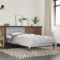 Preview: ARDEBO.de - Bettgestell mit Kopfteil Grau Sonoma 80 x 200 cm Holzwerkstoff
