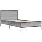 Preview: Bettgestell mit Kopfteil Grau Sonoma 80 x 200 cm Holzwerkstoff