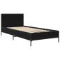 Preview: Bettgestell mit Kopfteil Schwarz Eichen-Optik 80 x 200 cm