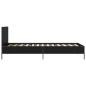 Preview: Bettgestell mit Kopfteil Schwarz Eichen-Optik 80 x 200 cm