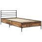 Preview: Bettrahmen Altholz 80 x 200 cm Holzwerkstoff