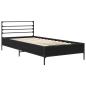 Preview: Bettrahmen Schwarze Eiche 80 x 200 cm Holzwerkstoff