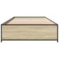 Preview: Bettrahmen Sonoma-Eiche 80 x 200 cm Holzwerkstoff
