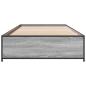 Preview: Bettrahmen Grau Sonoma 80 x 200 cm Holzwerkstoff