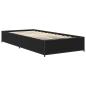 Preview: Bettrahmen Schwarze Eiche 80 x 200 cm Holzwerkstoff