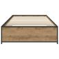 Preview: Bettrahmen Artisan-Eiche 80 x 200 cm Holzwerkstoff