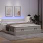 Preview: Ottoman-Bett mit Matratzen & LEDs Weiß 160x200 cm Kunstleder