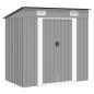 Preview: ARDEBO.de - Gartenschuppen Grau Metall